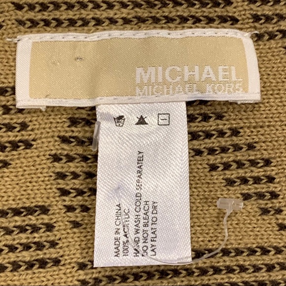 NWOT Michael‎ Kors Brown Tan Reversible Winter Scarf - Picture 5 of 8